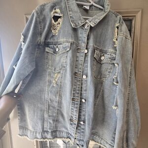 Stunning Distressed Denim Jacket
